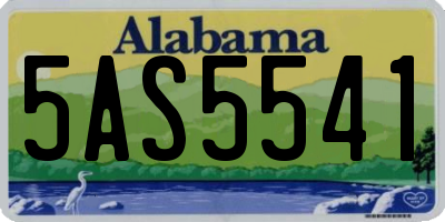 AL license plate 5AS5541