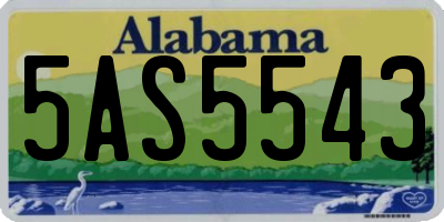 AL license plate 5AS5543