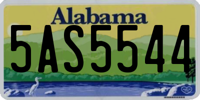 AL license plate 5AS5544