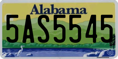 AL license plate 5AS5545