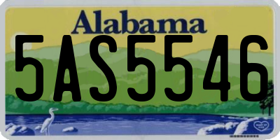 AL license plate 5AS5546