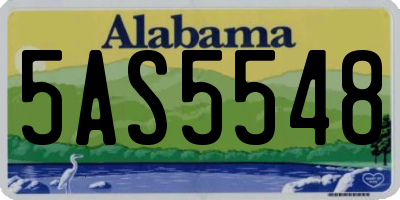 AL license plate 5AS5548