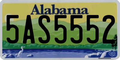 AL license plate 5AS5552