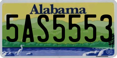 AL license plate 5AS5553
