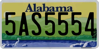 AL license plate 5AS5554