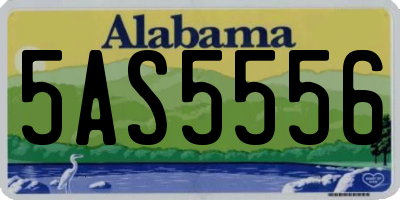 AL license plate 5AS5556