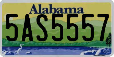 AL license plate 5AS5557