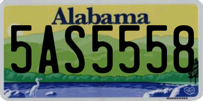 AL license plate 5AS5558