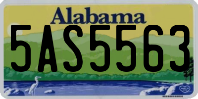 AL license plate 5AS5563