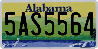 AL license plate 5AS5564