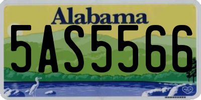 AL license plate 5AS5566