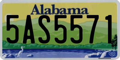 AL license plate 5AS5571