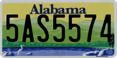 AL license plate 5AS5574