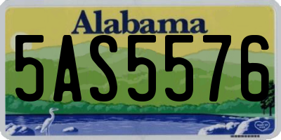 AL license plate 5AS5576