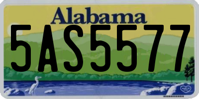 AL license plate 5AS5577