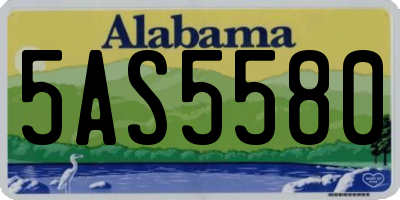 AL license plate 5AS5580
