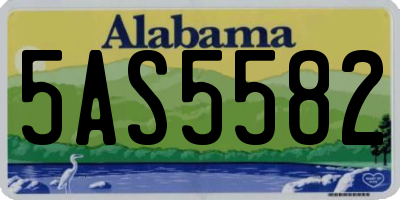 AL license plate 5AS5582
