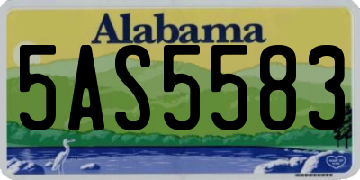 AL license plate 5AS5583