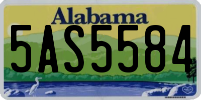 AL license plate 5AS5584