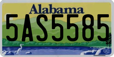 AL license plate 5AS5585
