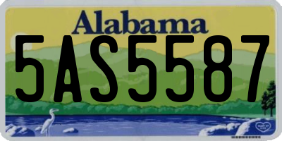 AL license plate 5AS5587