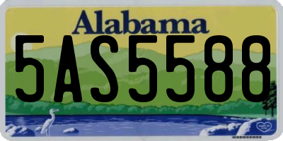 AL license plate 5AS5588