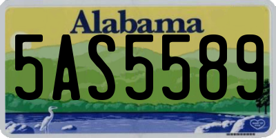 AL license plate 5AS5589