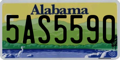 AL license plate 5AS5590