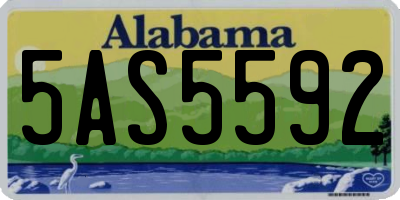 AL license plate 5AS5592