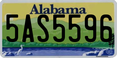 AL license plate 5AS5596