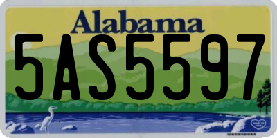 AL license plate 5AS5597