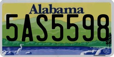 AL license plate 5AS5598