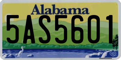 AL license plate 5AS5601