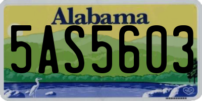 AL license plate 5AS5603