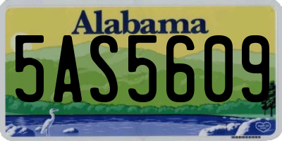 AL license plate 5AS5609