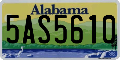 AL license plate 5AS5610