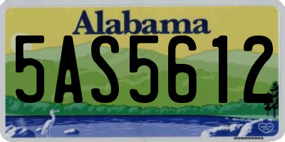 AL license plate 5AS5612