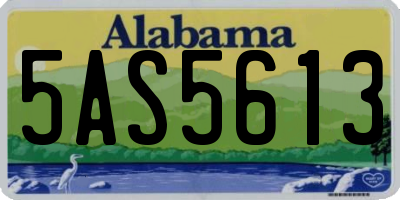 AL license plate 5AS5613