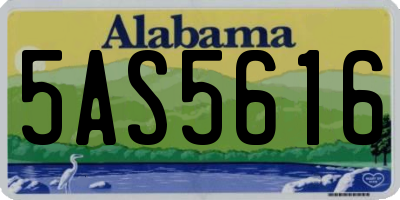 AL license plate 5AS5616