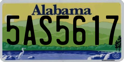 AL license plate 5AS5617
