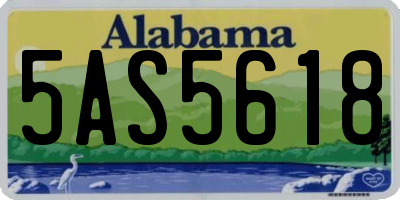 AL license plate 5AS5618