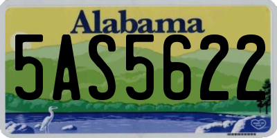 AL license plate 5AS5622