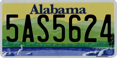 AL license plate 5AS5624