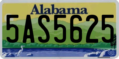 AL license plate 5AS5625