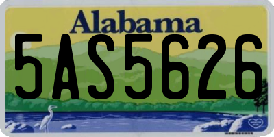 AL license plate 5AS5626