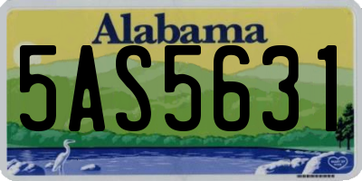 AL license plate 5AS5631