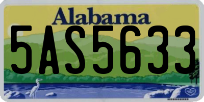 AL license plate 5AS5633