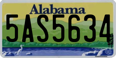 AL license plate 5AS5634