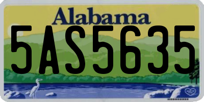 AL license plate 5AS5635