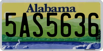 AL license plate 5AS5636